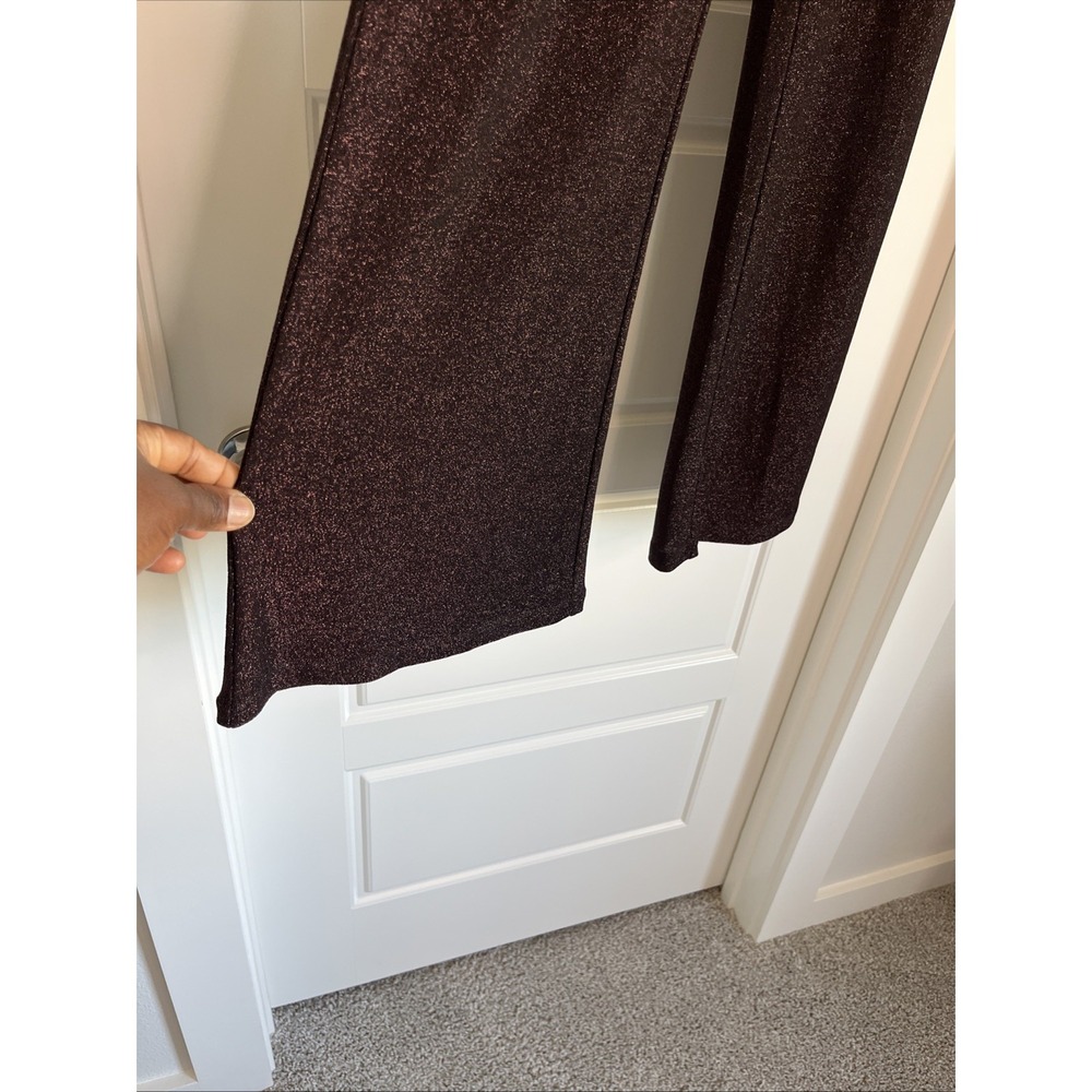 Johnny Was Jade Demi Metallic Easy Pant and Tunic Top V-neck Set  Burgundy New S - Picture 12 of 14